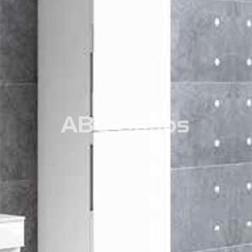 Dmora Columna de baño Torrance, Mueble columna para baño con 1 puerta,  Mueble de pared suspendido